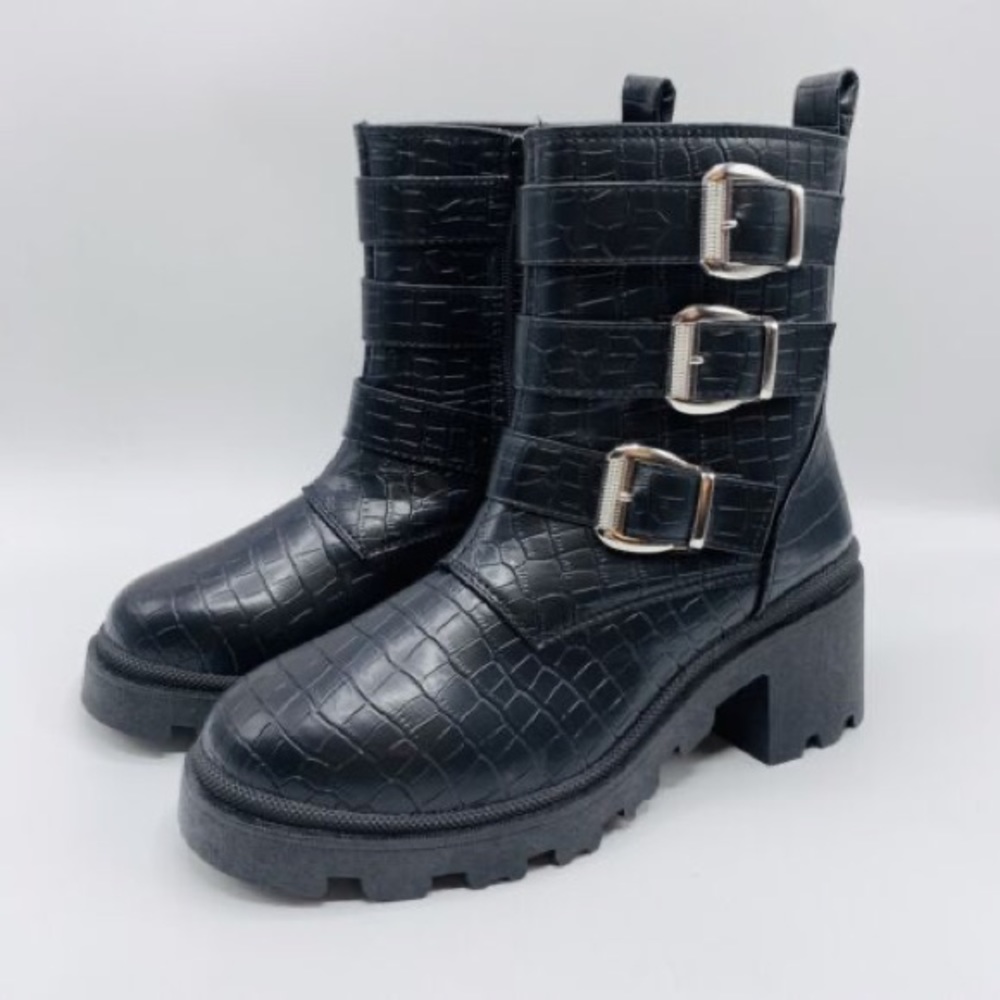 Sugar- Filo Combat Boots-black size 7